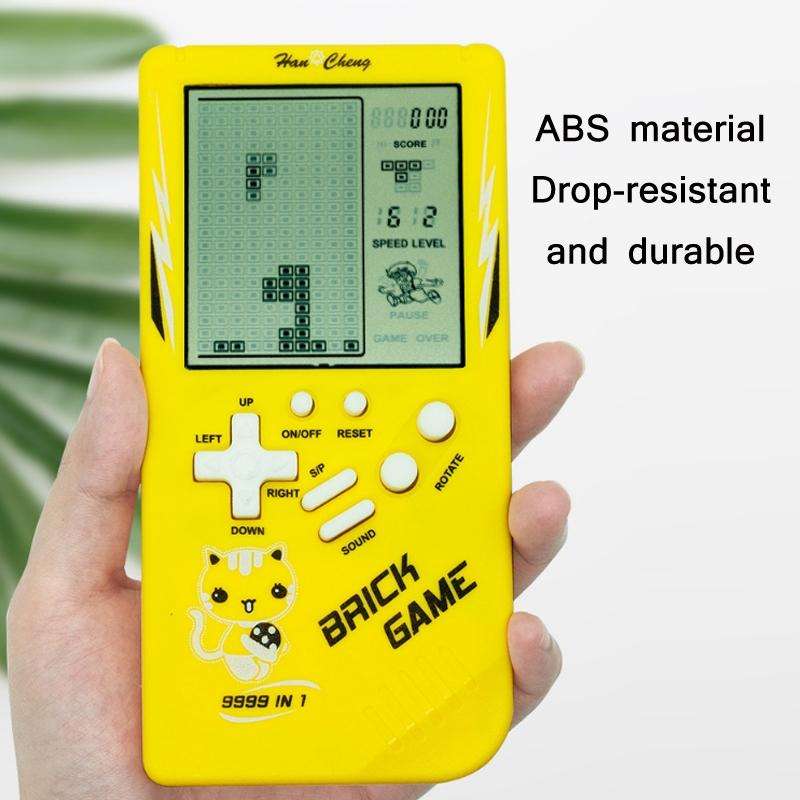 Large Screen Retro Children Handheld Game Console(Blue)