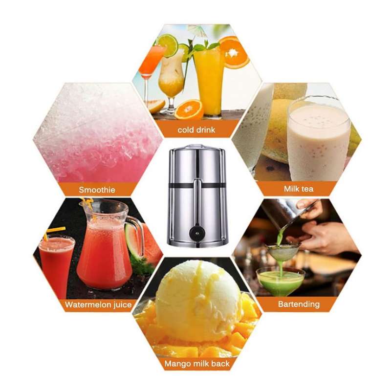 Home Manual Broken Ice Machine Plastic Shaved Smoothie Ice Machine