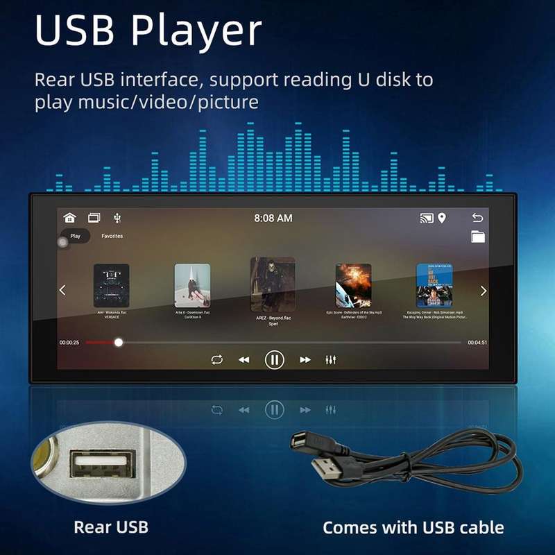 SWM 686 6.86 inch Android 12 Car Navigation Machine Radio Receiver Support Mobile Phone Interconn...