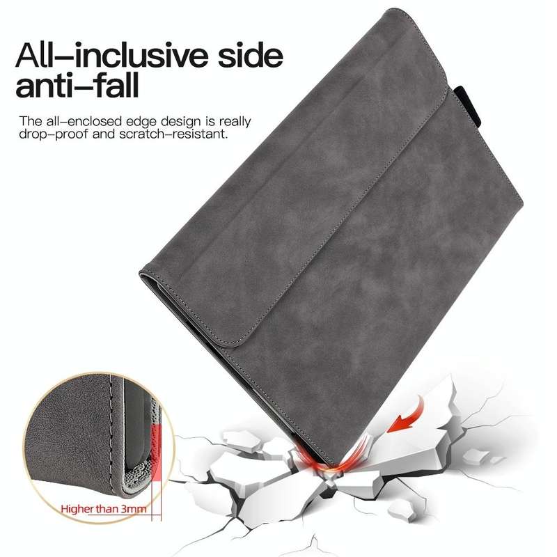 For Microsoft Surface Go 3 / 2 / 1 Sheepskin All-Inclusive Shockproof Protective Case(Black)