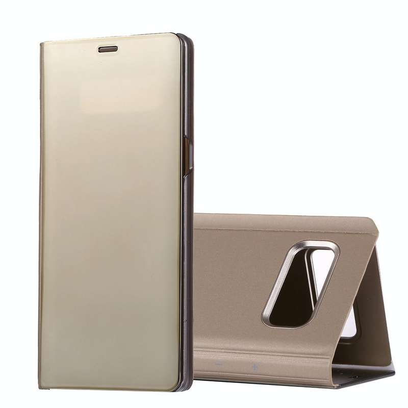 For Galaxy Note 8 Electroplating Mirror Horizontal Flip Leather Case with Sleep / Wake-up & Holde...