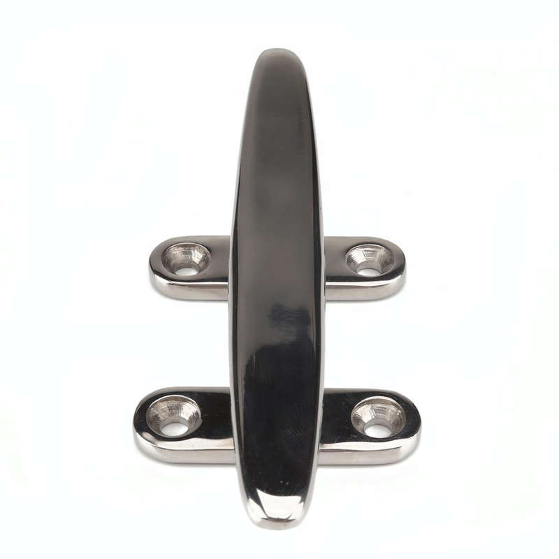 Marine Stainless Steel Flat Top 4 inch Base Boat Cleats Dock with Screws