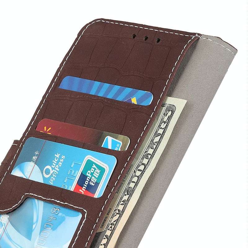 For Xiaomi Redmi 10 / Redmi Note 11 4G Magnetic Crocodile Texture Horizontal Flip Leather Case wi...