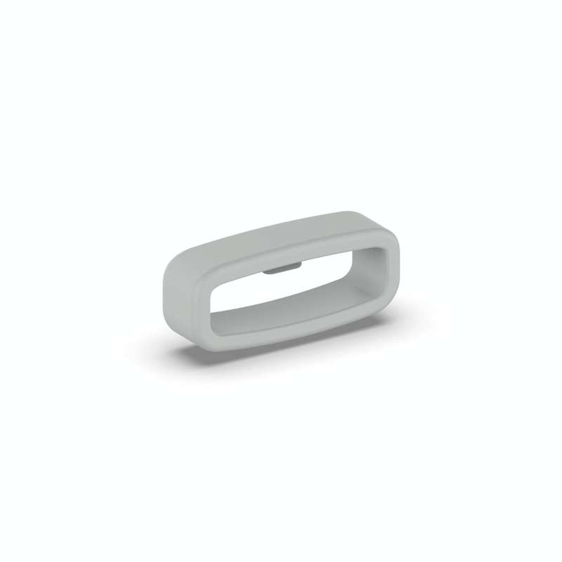18mm 10pcs Universal Watch Band Fixed Silicone Ring Safety Buckle(Grey)