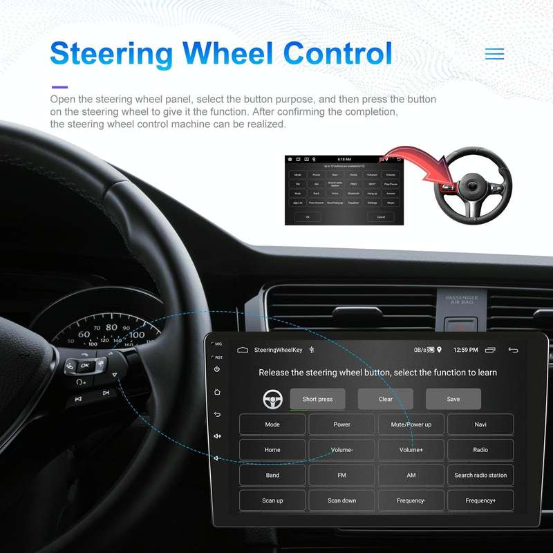 A3195 9 Inch Car Android Large Screen Navigation Central Control Screen 2+32G Player with CarPlay...