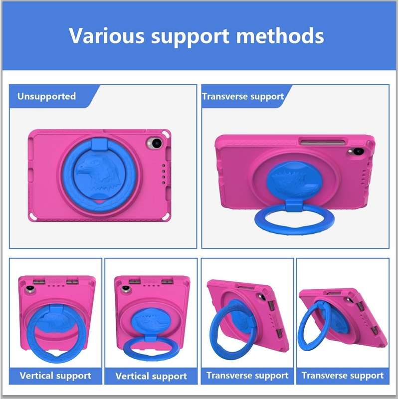 For Lenovo Tab M8 4th Gen EVA + PC Shockproof Tablet Case without Waterproof Frame(Rose Red)