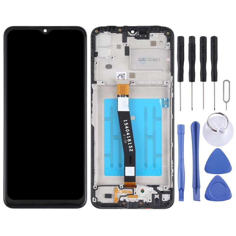 Original LCD Screen for Samsung Galaxy A22 5G SM-A226 Digitizer Full Assembly with Frame (Black)