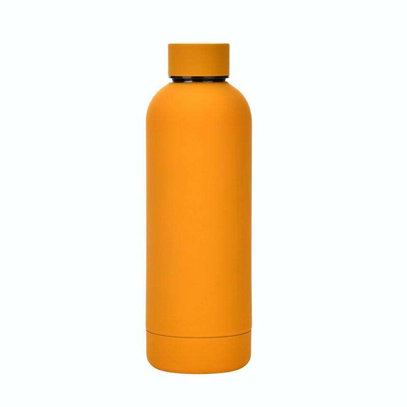 Stainless Steel Outdoor Matte Water Bottle Portable Sports Water Cup Rubber Paint Insulation Cup(...