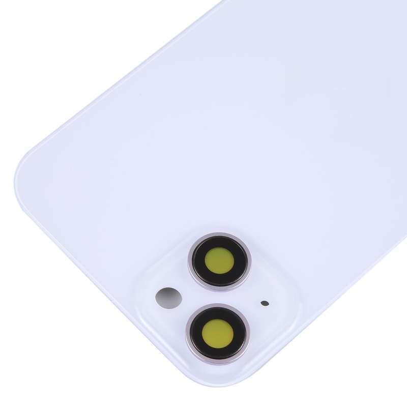 Glass Battery Back Cover with Holder for iPhone 14 Plus(Purple)