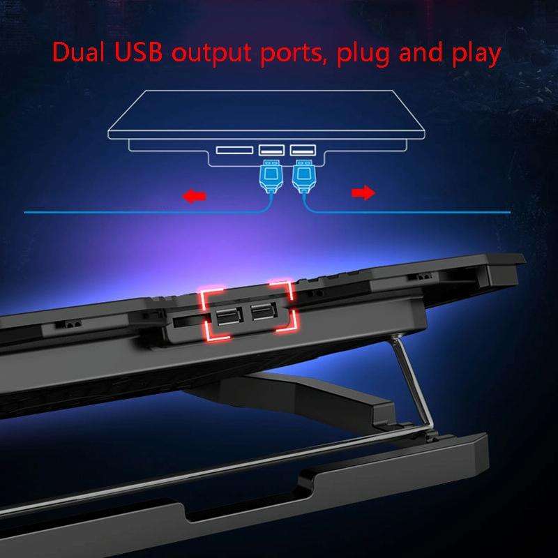 ICE COOREL K5 Laptop Radiator Computer Cooling Bracket, Colour: Standard Version (Black Blue)
