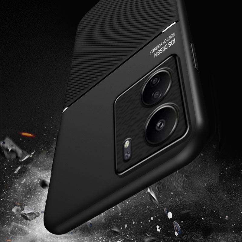 For Xiaomi Redmi 13C Classic Tilt Strip Grain Magnetic Shockproof PC + TPU Phone Case(Green)