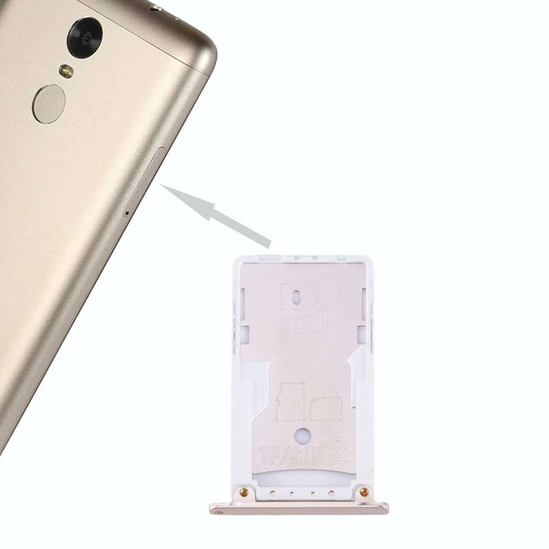 For Xiaomi Redmi Note 3 (Qualcomm Version) SIM & SIM / TF Card Tray(Gold)
