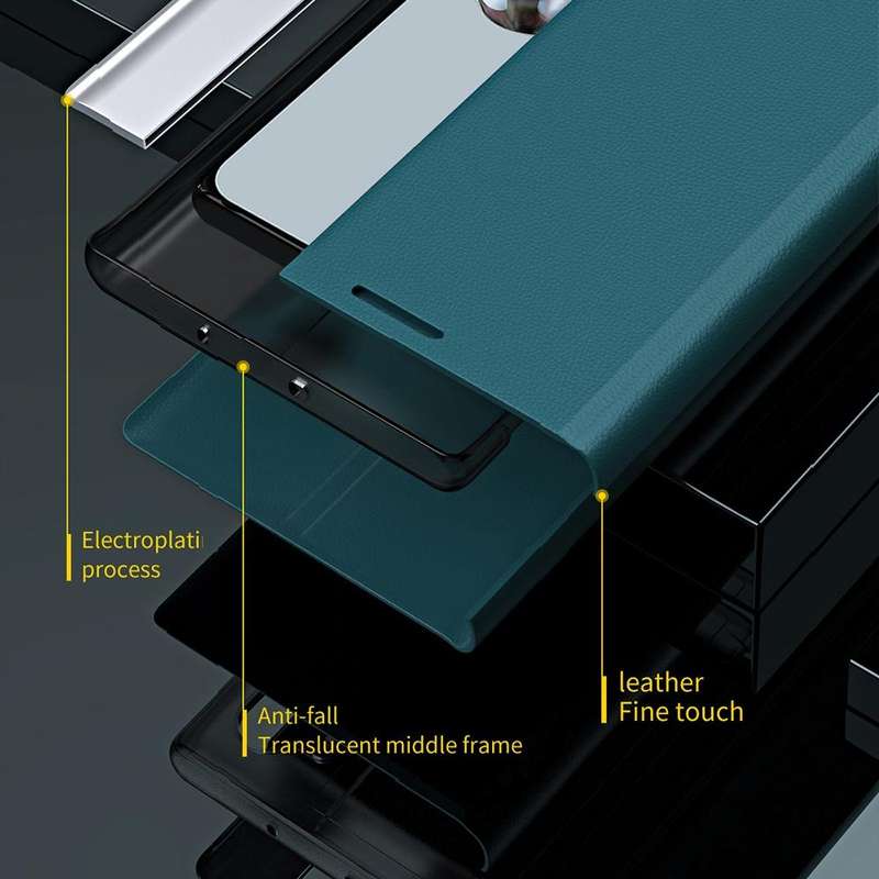 For Xiaomi 12T / 12T Pro / Redmi K50 Ultra Side Electroplated Magnetic Leather Phone Case(Green)