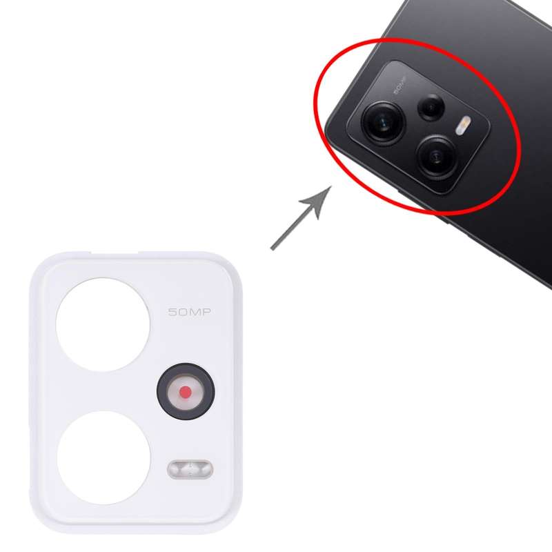 Back Camera Lens Frame for Xiaomi Redmi Note 12 Pro 5G (White)