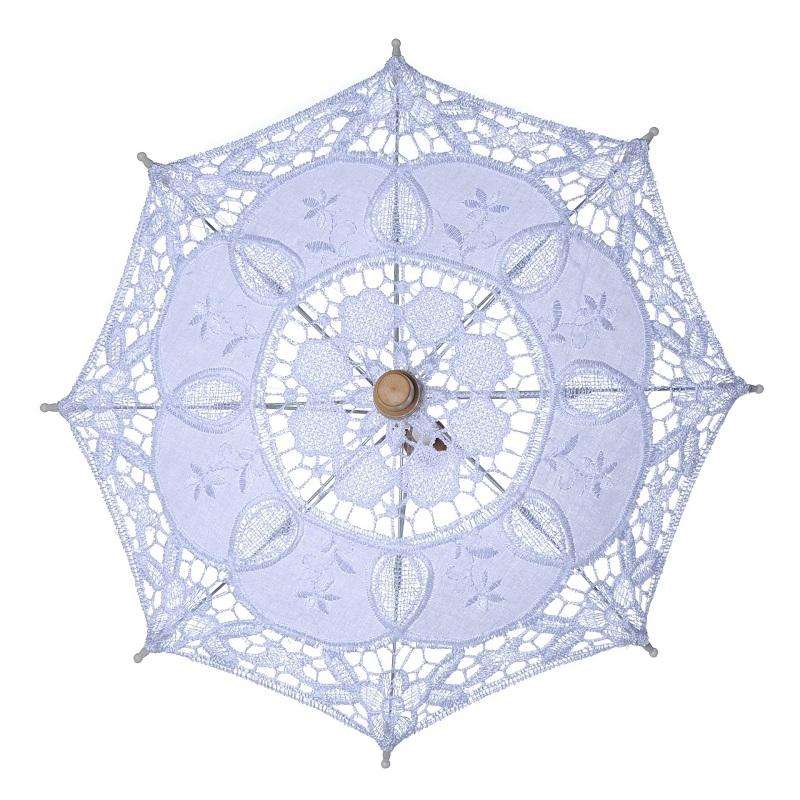 Wedding Bridal Lace Umbrella Shooting Props Wedding Supplies, Size: Length 26cm/ Diameter 29cm(Wh...