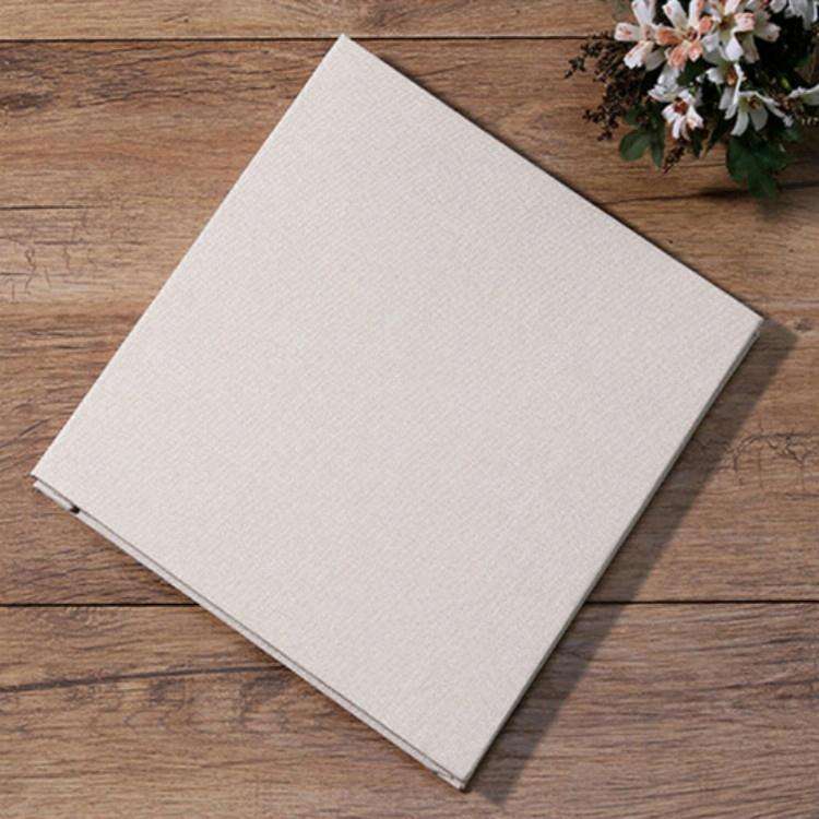 Simple Linen Self-adhesive Film Album Retro Family Large Capacity Handmade Creative Gifts(Beige W...