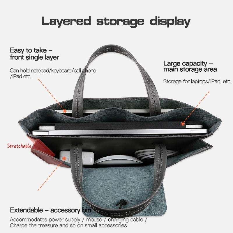 15-16 inch Universal Elastic Thread Button Portable Laptop Inner Bag(Black)