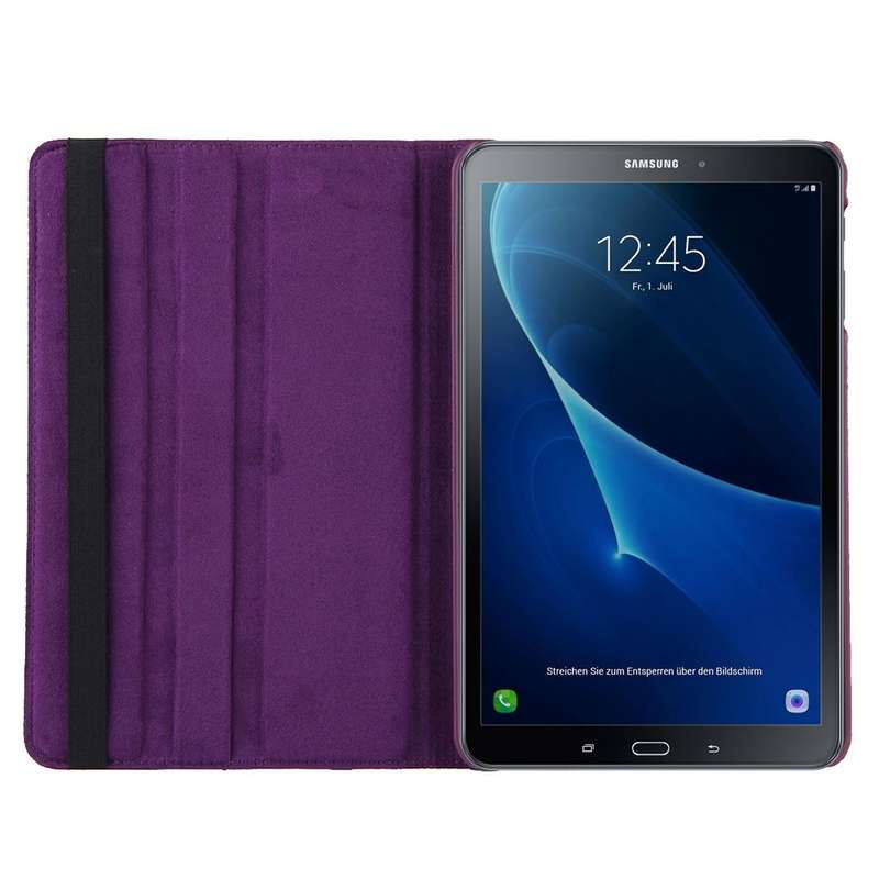 For Galaxy Tab A 10.1 / T580 Litchi Texture Horizontal Flip 360 Degrees Rotation Leather Case wit...