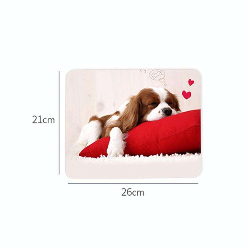 6 PCS Non-Slip Mouse Pad Thick Rubber Mouse Pad, Size: 21 X 26cm(Colorful Triangle)