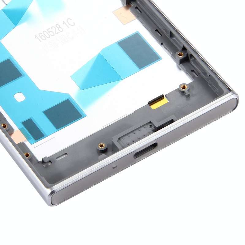 Back Battery Cover + Back Battery Bottom Cover + Middle Frame for Sony Xperia XZ(Silver)