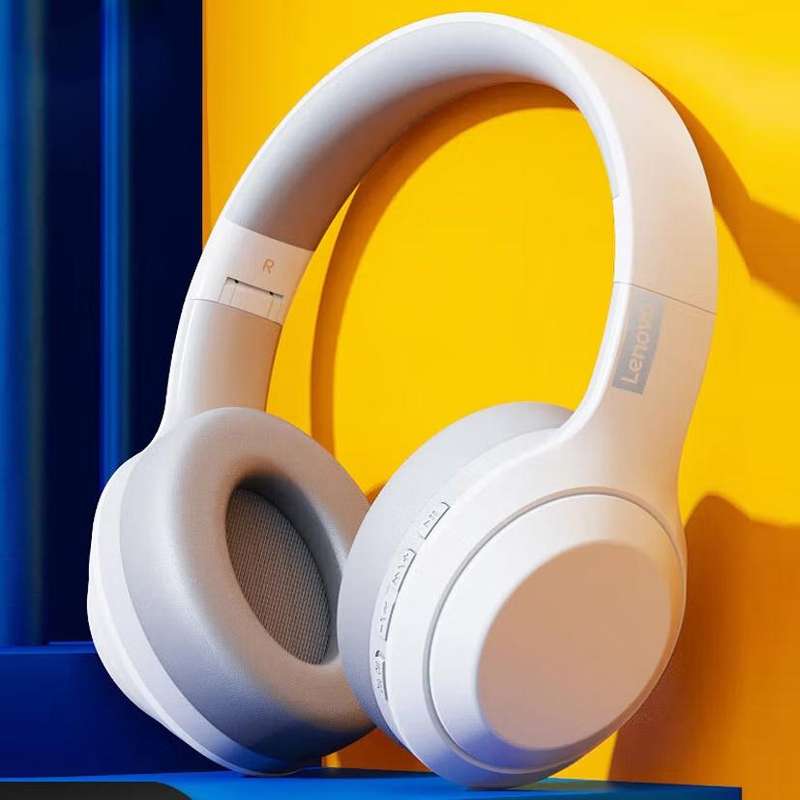 Lenovo TH10 Wireless Bluetooth Gaming Bass Music Sports Noise-cancelling Headphone(White)