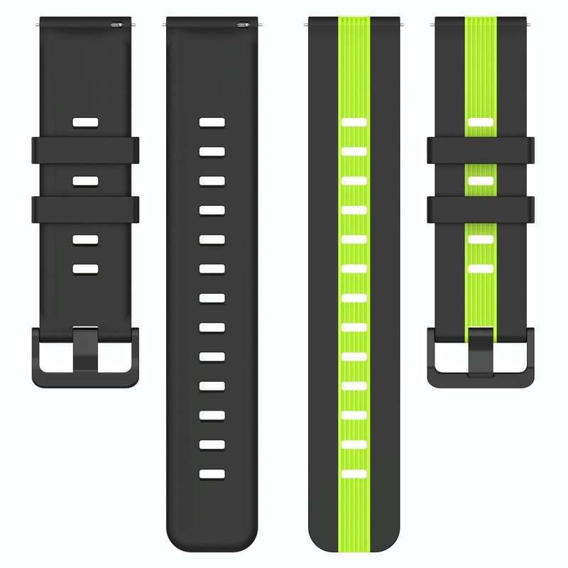 For Garmin Forerunner 255 22mm Vertical Two-Color Silicone Watch Band(Orange+Black)