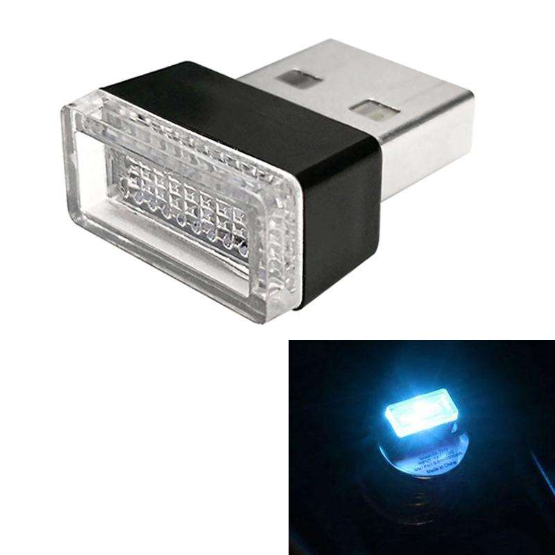 Universal PC Car USB LED Atmosphere Lights Emergency Lighting Decorative Lamp(Ice Blue Light)