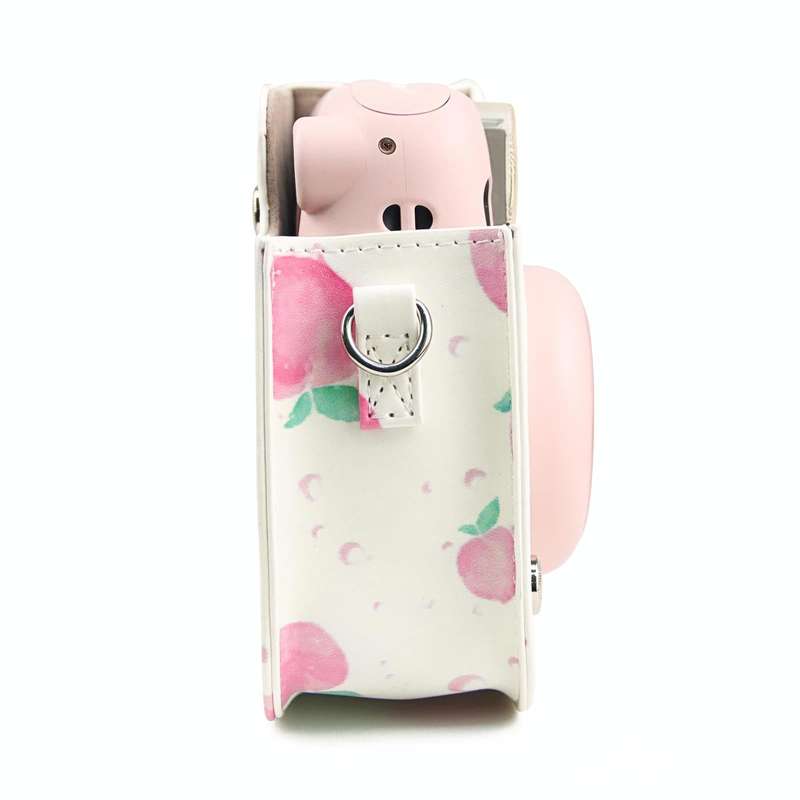 Painted Series Camera Bag with Shoulder Strap for Fujifilm Instax mini 11(Peach)