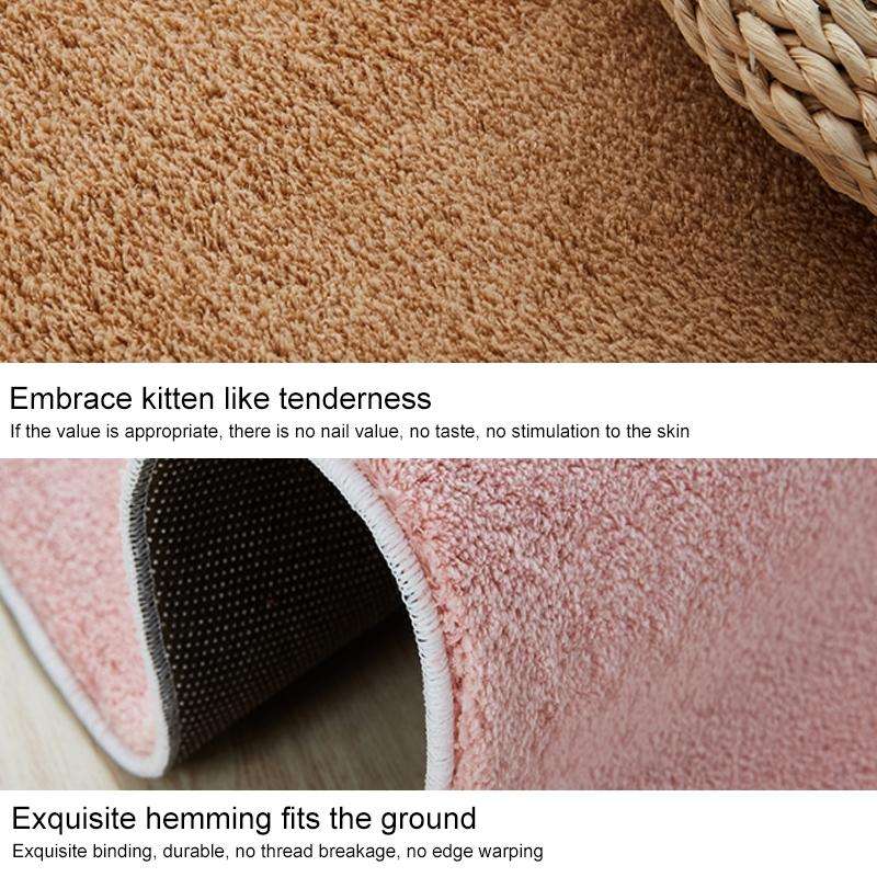 KSolid Round Carpet Soft Fleece Mat Anti-Slip Area Rug Kids Bedroom Door Mats, Size:Diameter: 140...