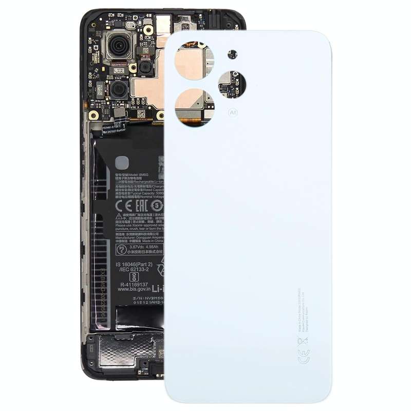 For Xiaomi Redmi 12 4G OEM Glass Material Battery Back Cover(White)