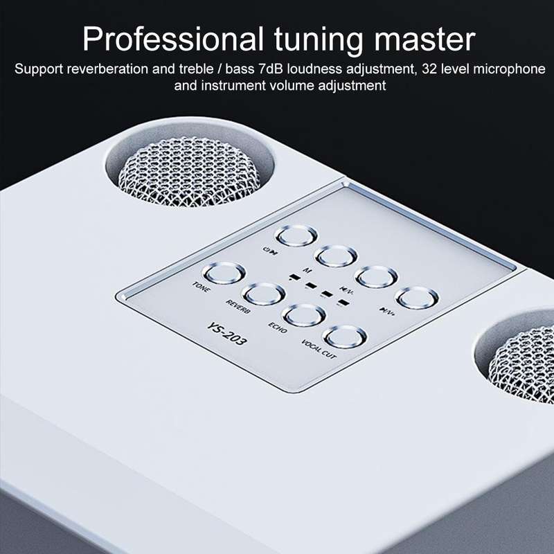 YS-203 Bluetooth Karaoke Speaker Wireless Microphone(Red)