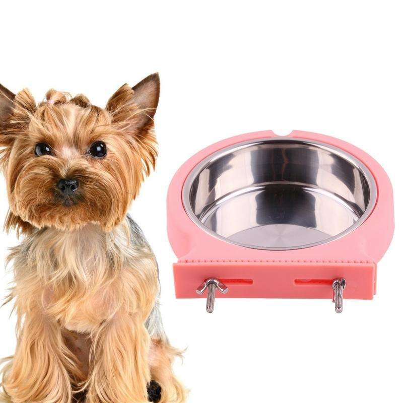 Stainless Steel Pet Bowl Hanging Bowl Anti-Overturning Dog Cat Bowl Feeder, Specification: Small ...