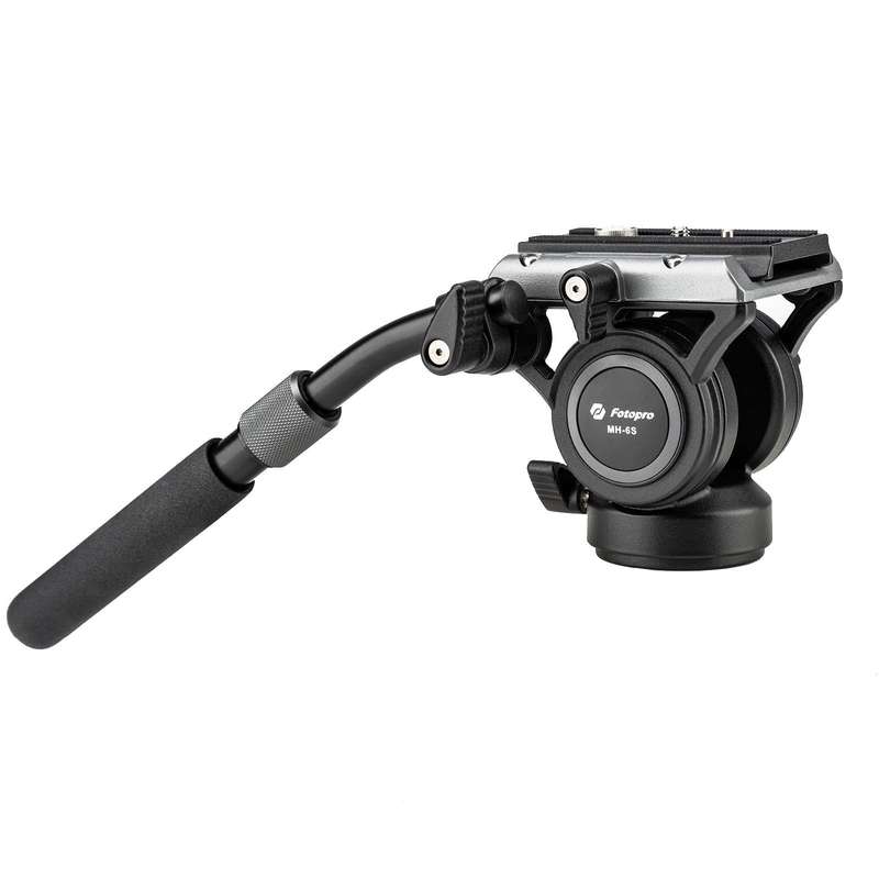 Fotopro MH-6S Aluminum Alloy Heavy Duty Video Camera Tripod Action Fluid Drag Head with Sliding P...