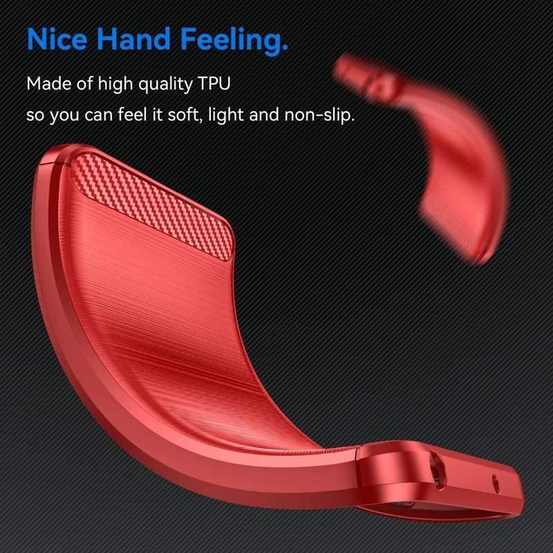 For OPPO A78 5G Brushed Texture Carbon Fiber TPU Phone Case(Red)