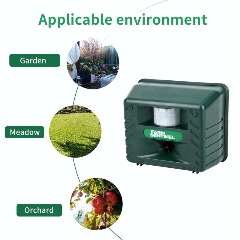 SK131 Garden Outdoor Ultrasonic Rat Repeller Snake Repelle Farm Animal Driving Device(AU Plug)