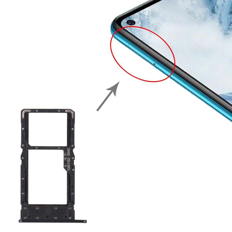 SIM Card Tray + SIM Card Tray / Micro SD Card Tray for Huawei Maimang 9 (Black)