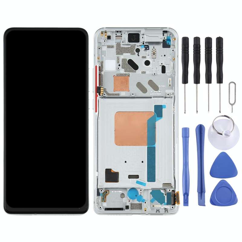 TFT LCD Screen for Xiaomi Redmi K30 Ultra / M2006J10C Digitizer Full Assembly with Frame(Silver)