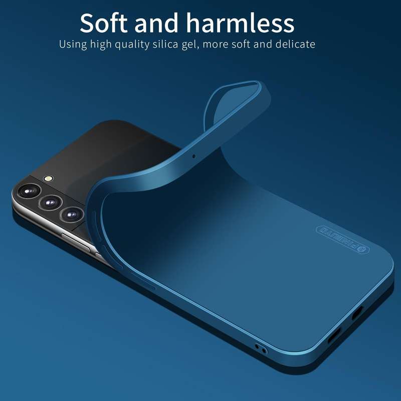 For Samsung Galaxy S22+ 5G PINWUYO Liquid Silicone TPU Phone Case(Blue)