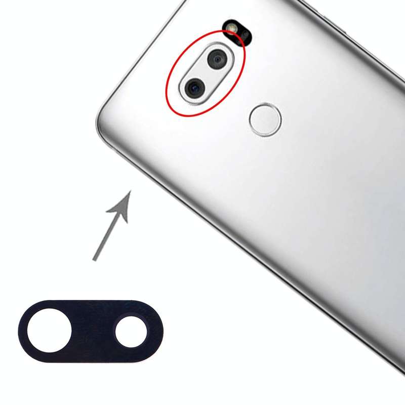 10 PCS Back Camera Lens for LG V30 H930 H933 (Black)