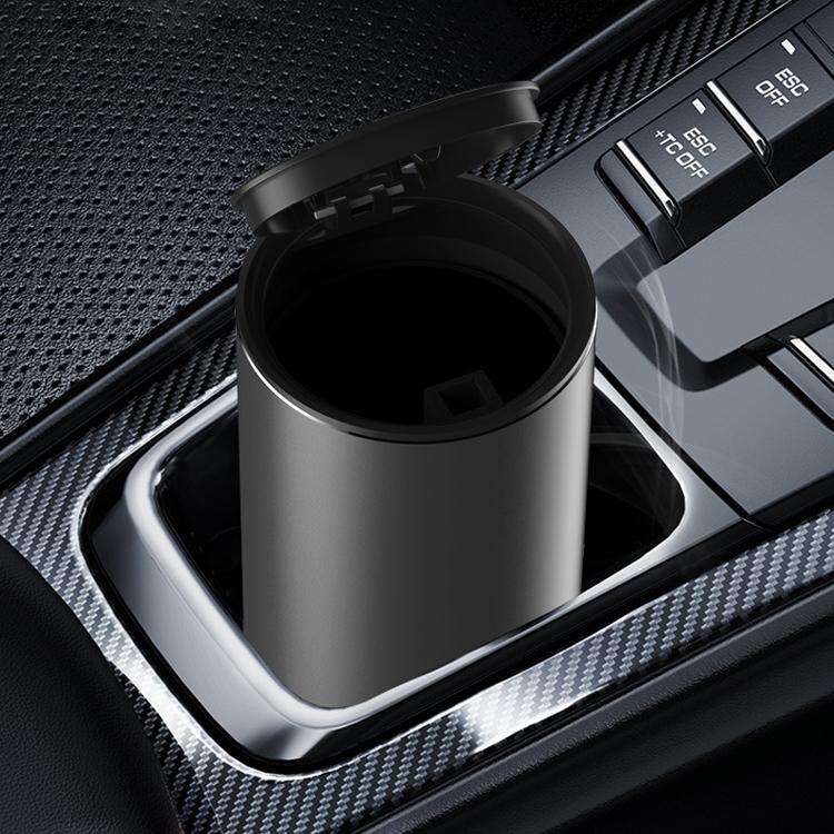 BEN.JACK Car Trash Can Multi-Function Storage Box In Car(Deep Gray With 35 Garbage Bags)