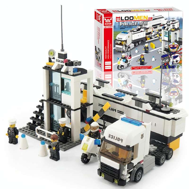 6727 511 PCS Brick Blocks City Police Station Command Vehicle Building Bricks Plastic Blocks Toys...