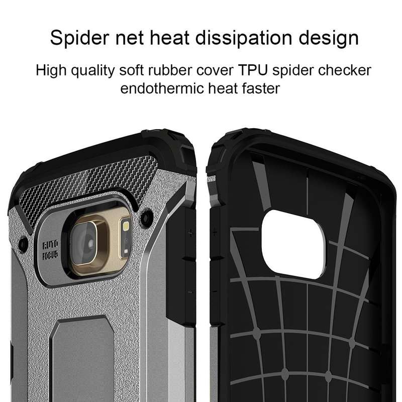 For Galaxy S6 Edge / G925 Tough Armor TPU + PC Combination Case (Grey)