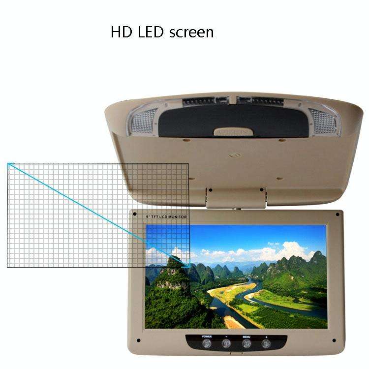 9 Inch Car HD Car Reversing Display Car Ceiling Display(Gray)