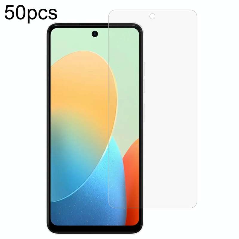 For TECNO Pop 8 50pcs 0.26mm 9H 2.5D Tempered Glass Film
