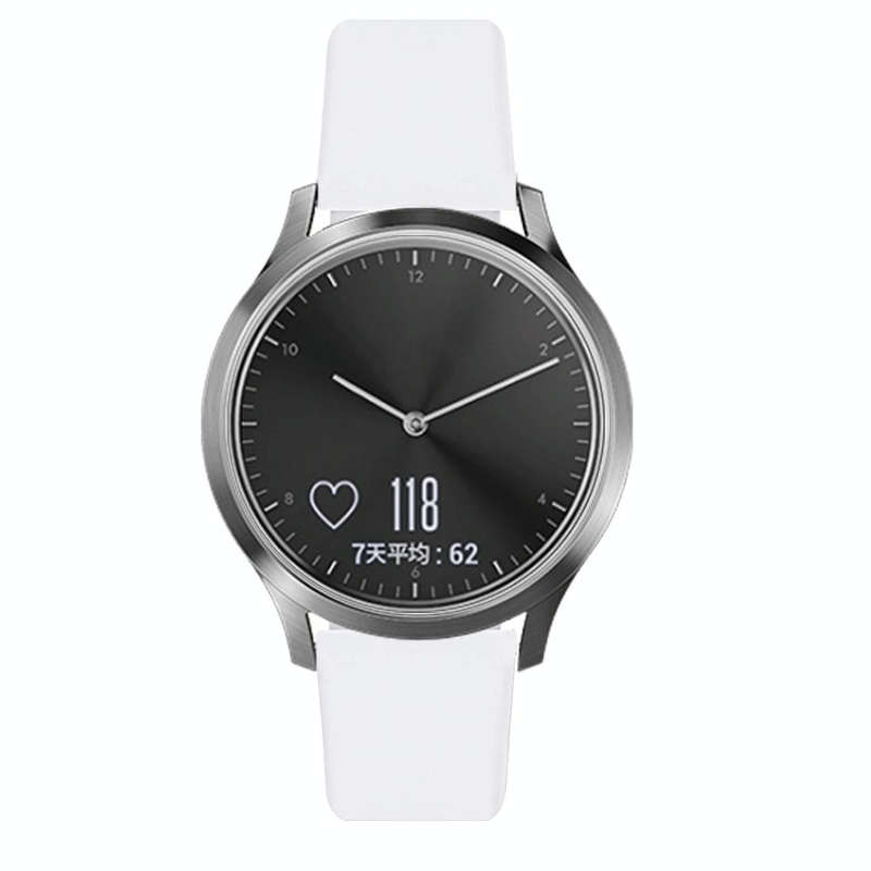 For Garmin Vivoactive 3 / Vivomove HR Solid Color Reverse Buckle Silicone Watch Band, Size: Large...
