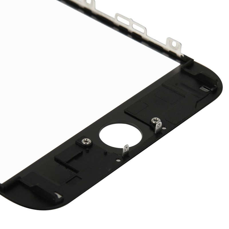 Front Screen Outer Glass Lens with Front LCD Screen Bezel Frame for iPhone 6s Plus(Black)