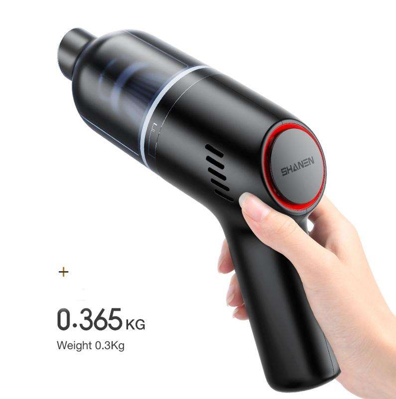 SHANEN 120W 8000Pa Car Vacuum Cleaner Car Wireless Charging High-Power Powerful Mini Handheld Vac...