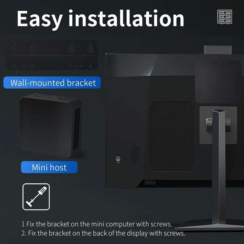 ZX03 Windows 11 Mini PC, Intel Alder Lake N95, Support Dual HDMI Output, Spec:8GB+256GB(EU Plug)