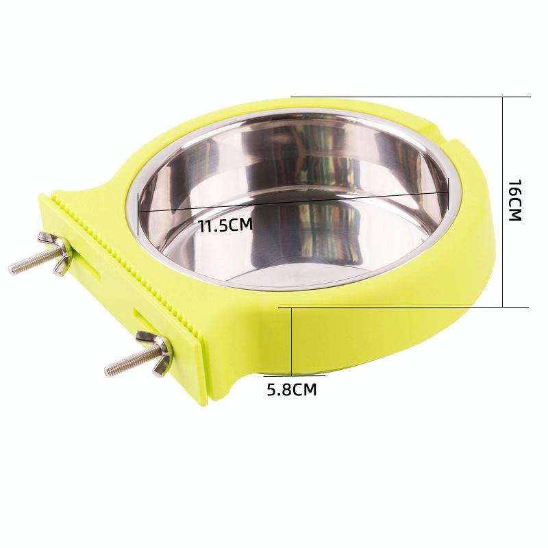 Stainless Steel Pet Bowl Hanging Bowl Anti-Overturning Dog Cat Bowl Feeder, Specification: Small ...