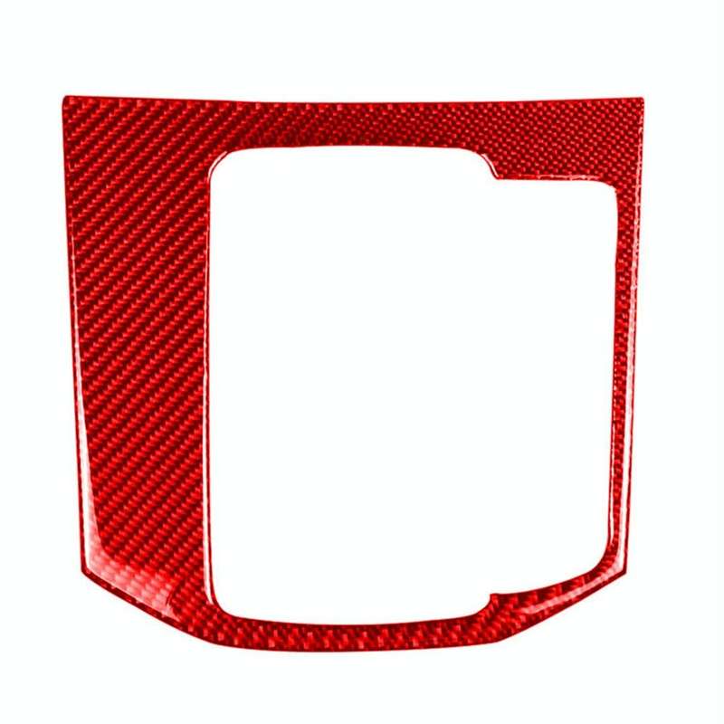Car Carbon Fiber Gear Panel Decorative Sticker for Mazda CX-5 2017-2018, Right Drive (Red)